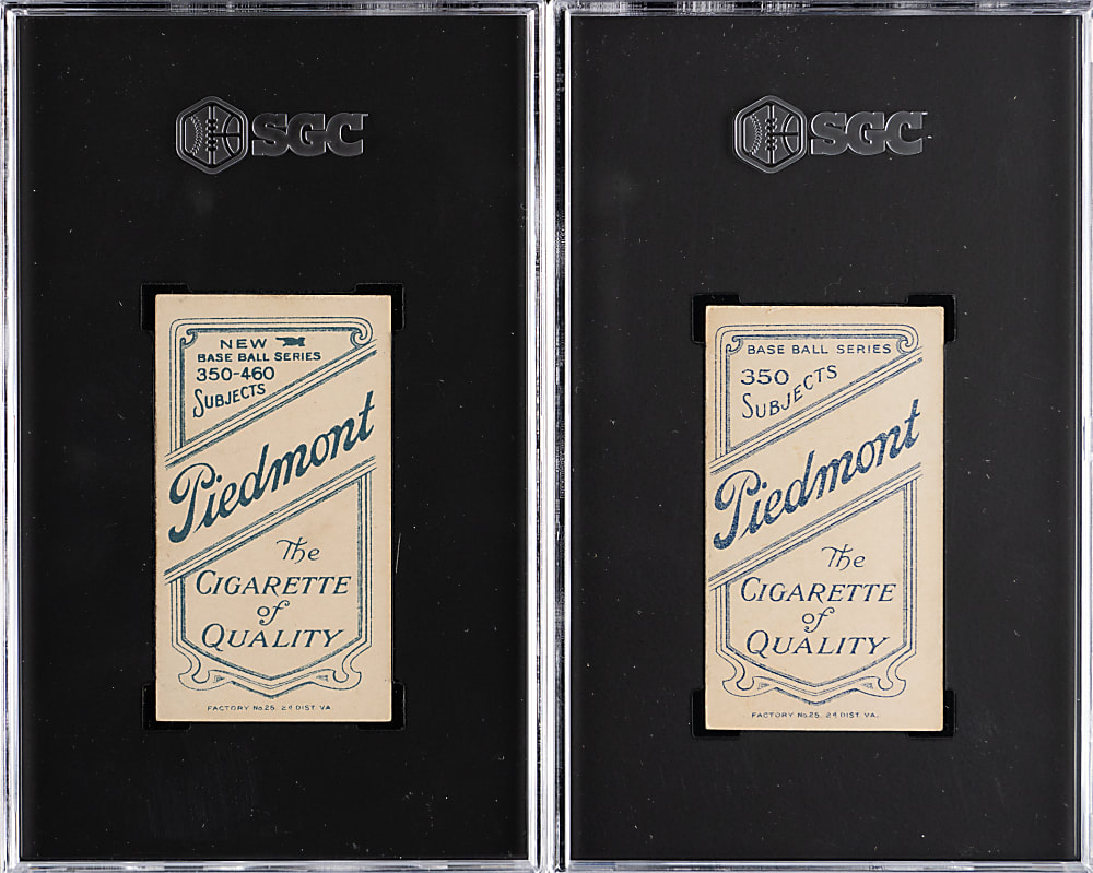 1909-1911 T206 White Border Red Kleinow SGC VG/EX+ 4.5 Graded Pair - Both Boston & New York Variations