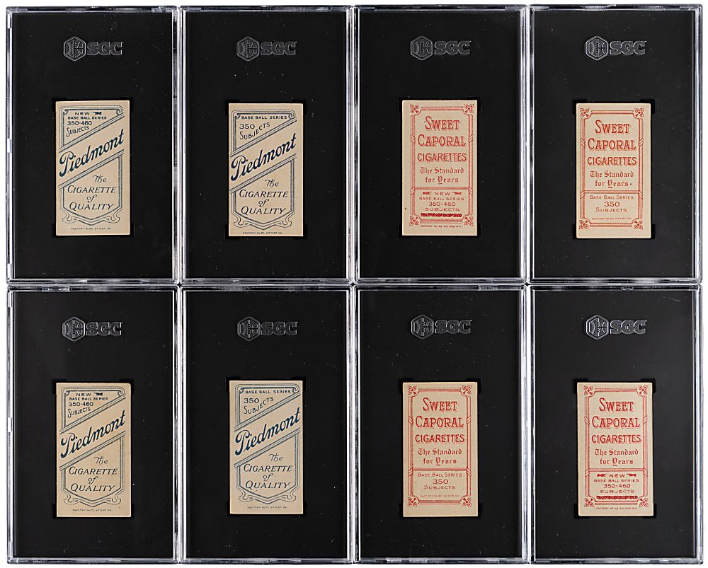 1909-1911 T206 White Border SGC EX 5 Graded Group (8) with Red Kleinow & Frank Smith Variations