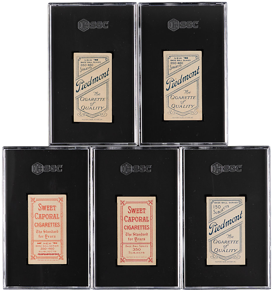 1909-1911 T206 White Border SGC VG+ 3.5 or VG/EX 4 Graded Group (5)