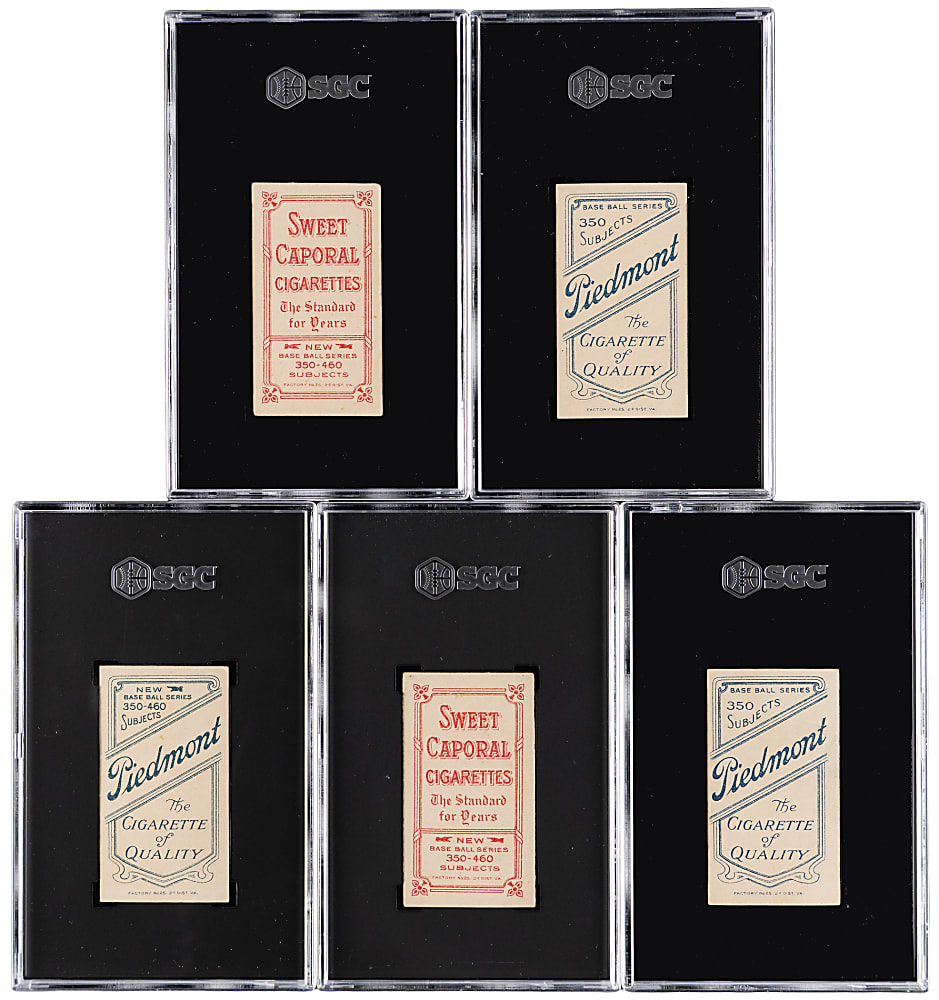 1909-1911 T206 White Border Brooklyn Superbas SGC VG+ 3.5 to VG/EX 4 Graded Group (5)