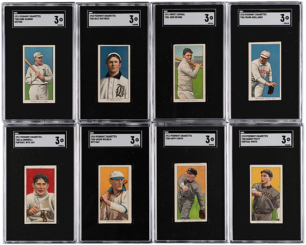 1909-1911 T206 White Border SGC Graded VG 3 Collection (16) with Tougher Examples