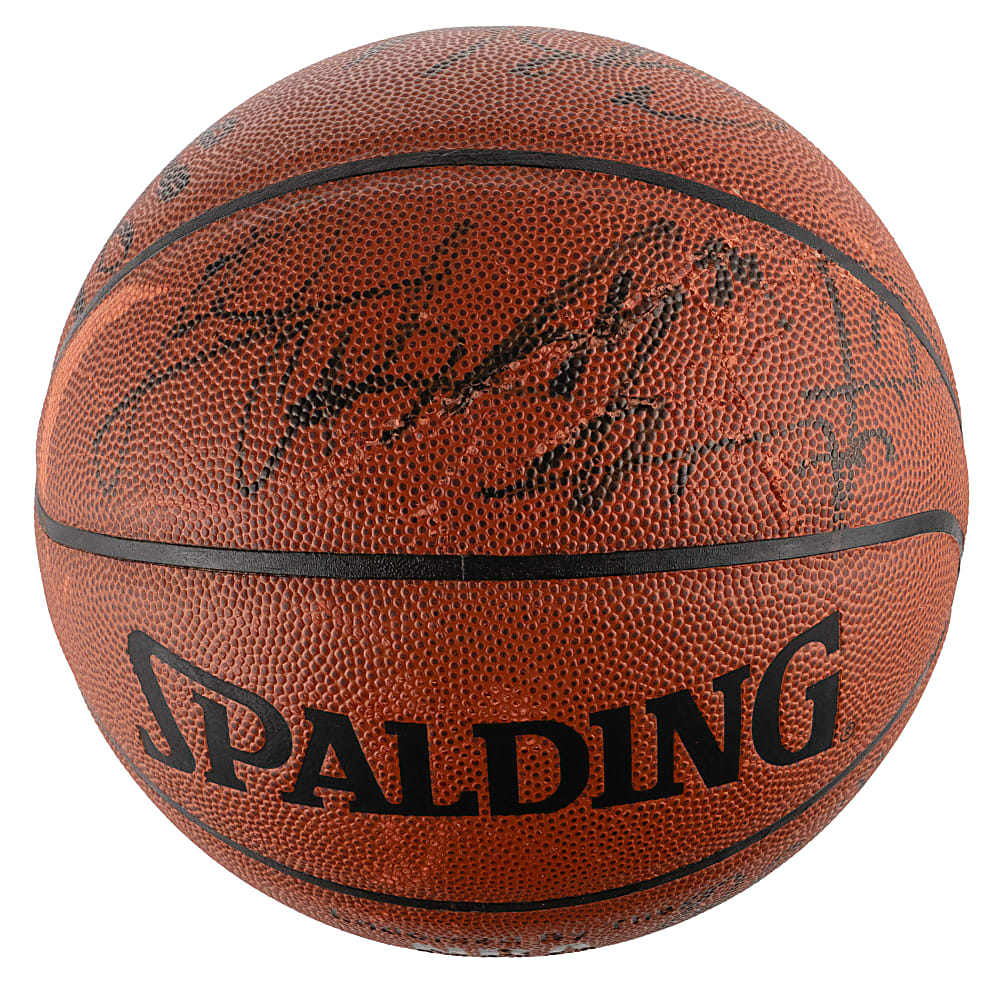 1997-1998 Los Angeles Lakers Team-Signed Basketball with (17) Signatures Including Shaquille O'Neal & Kobe Bryant - Full JSA LOA & Lakers LOA