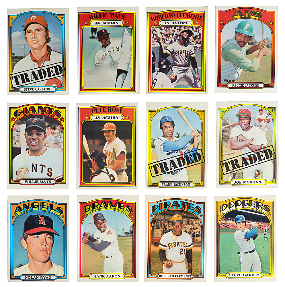 1972 Topps Near Complete Set (696/787) with Most Hall of Famers & Stars