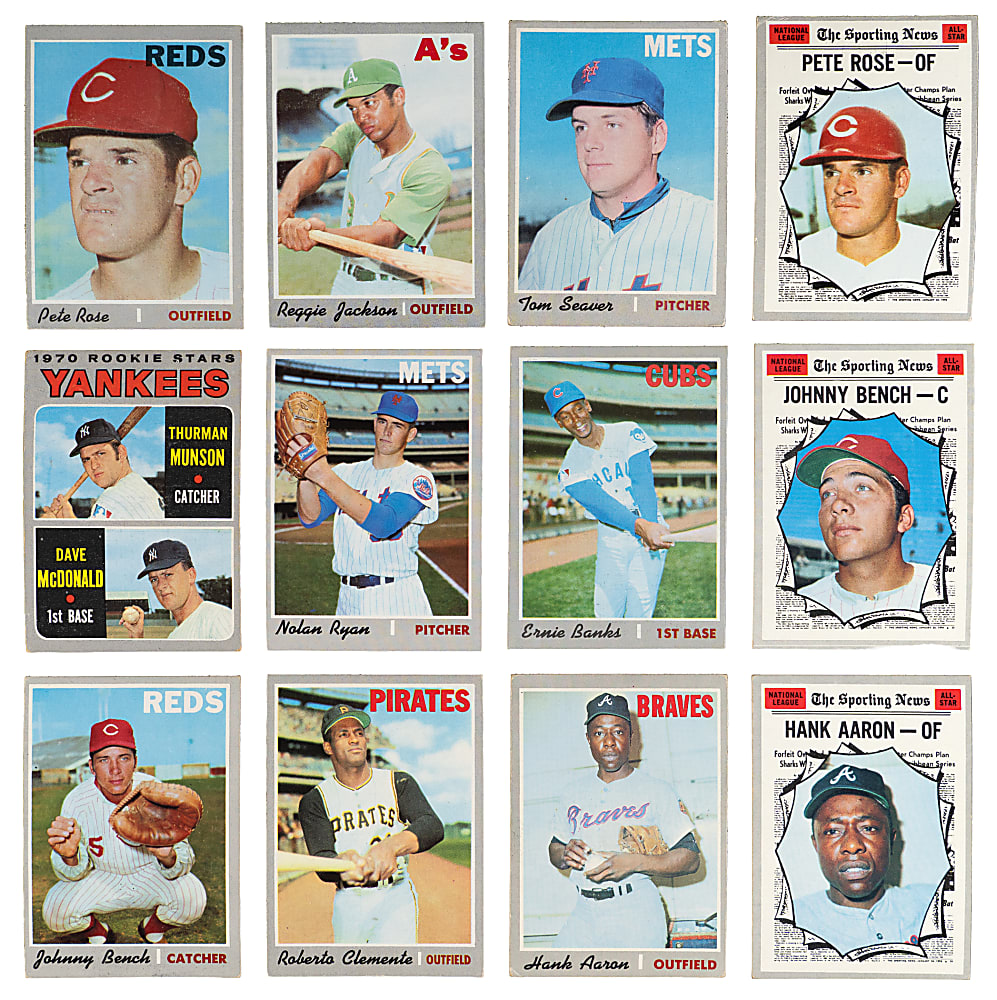 1970 Topps Near Complete Set (680/720) with (5) Graded, Most Keys & (71) High Numbers