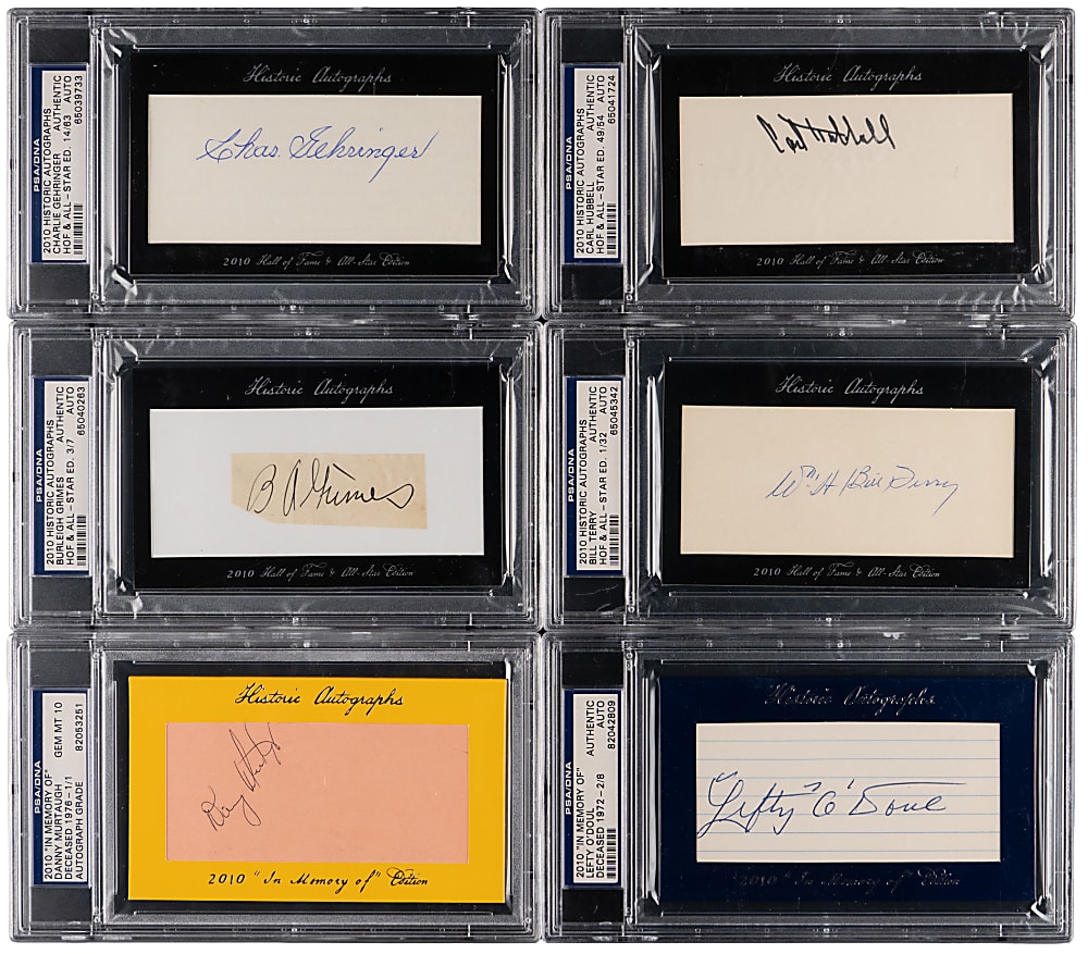 2010-2012 Historic Autographs PSA/DNA Certified Limited-Edition Hall of Famer/Star Signature Cards (33) with Danny Murtaugh "1/1" GEM MINT 10