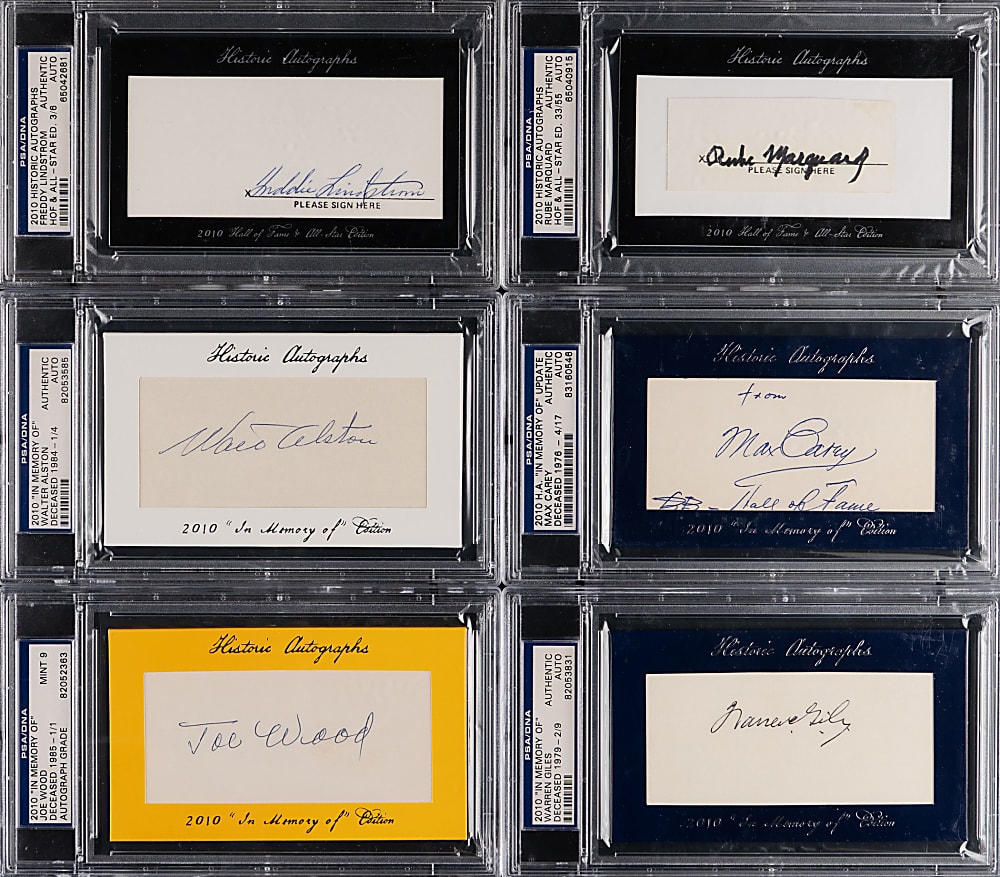 2010-2012 Historic Autographs PSA/DNA Certified Limited-Edition Hall of Famer/Star Signature Cards (33) with Danny Murtaugh "1/1" GEM MINT 10