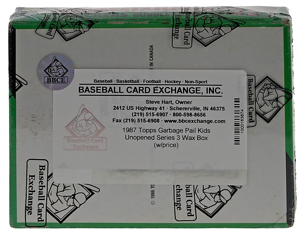 1986 Topps Garbage Pail Kids Series 3 Unopened Wax Box - BBCE