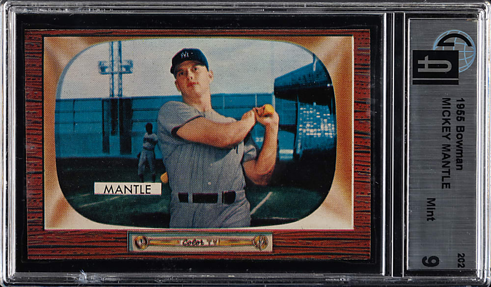 1955 Bowman #202 Mickey Mantle GAI MINT 9