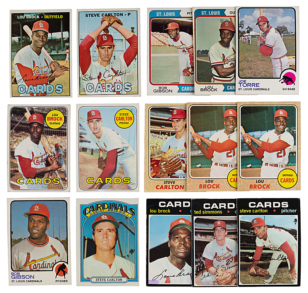 1952-1975 St. Louis Cardinals Collection (440+) with (75+) Hall of Famers Including Brock, Carlton & Gibson
