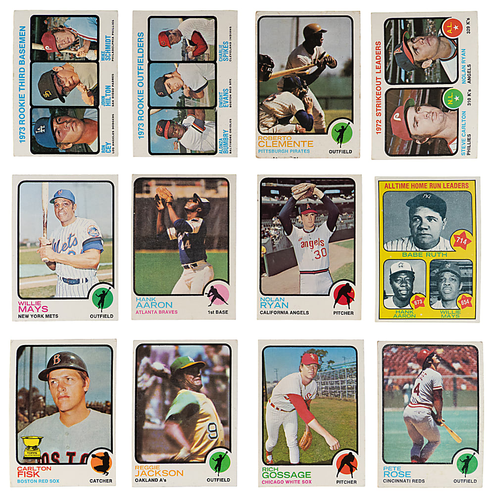 1973 Topps Near Complete Set (640/660) with Most Key Cards Including #615 Mike Schmidt Rookie