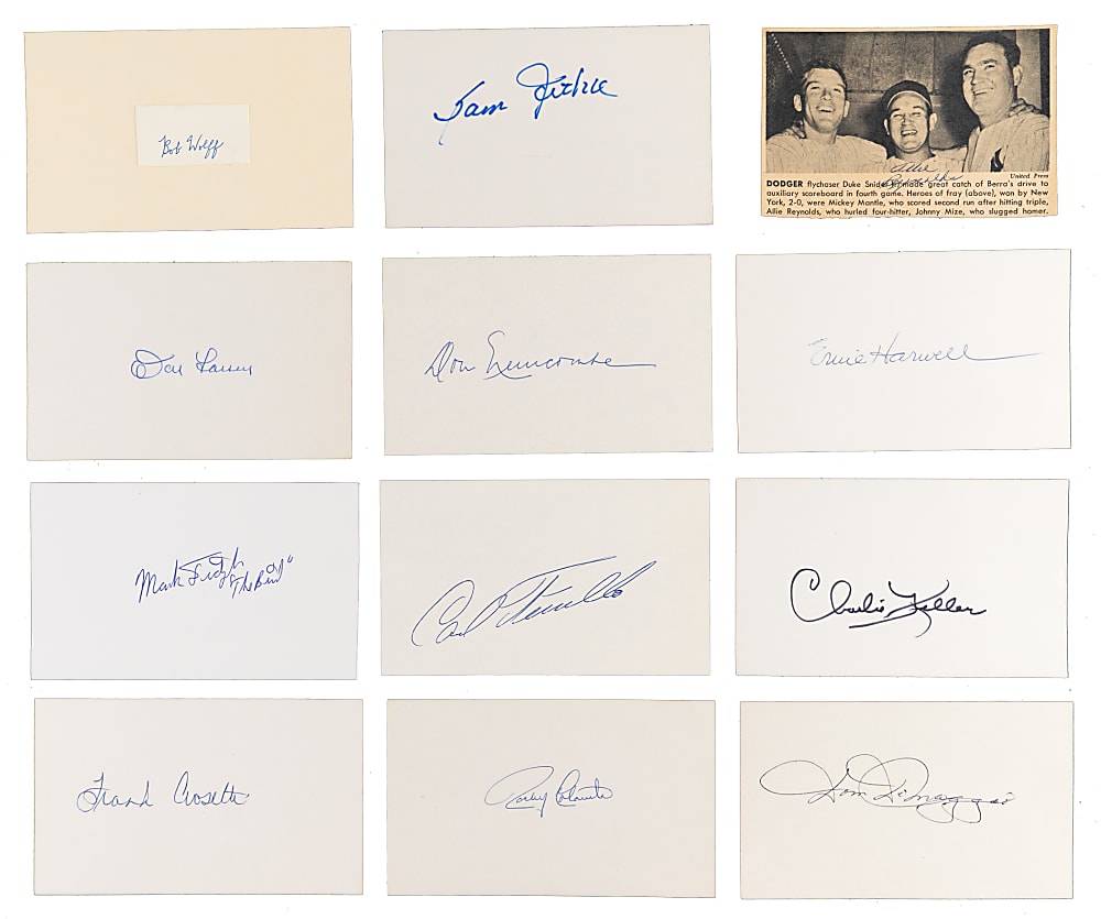 Index Card Signed Hoard (750+) with Several Hall of Famers, Deceased and Tougher Examples