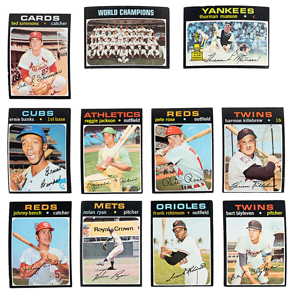 1971 Topps Near Complete Set (647/752) with Many Keys Including #513 Nolan Ryan & (86) High Numbers