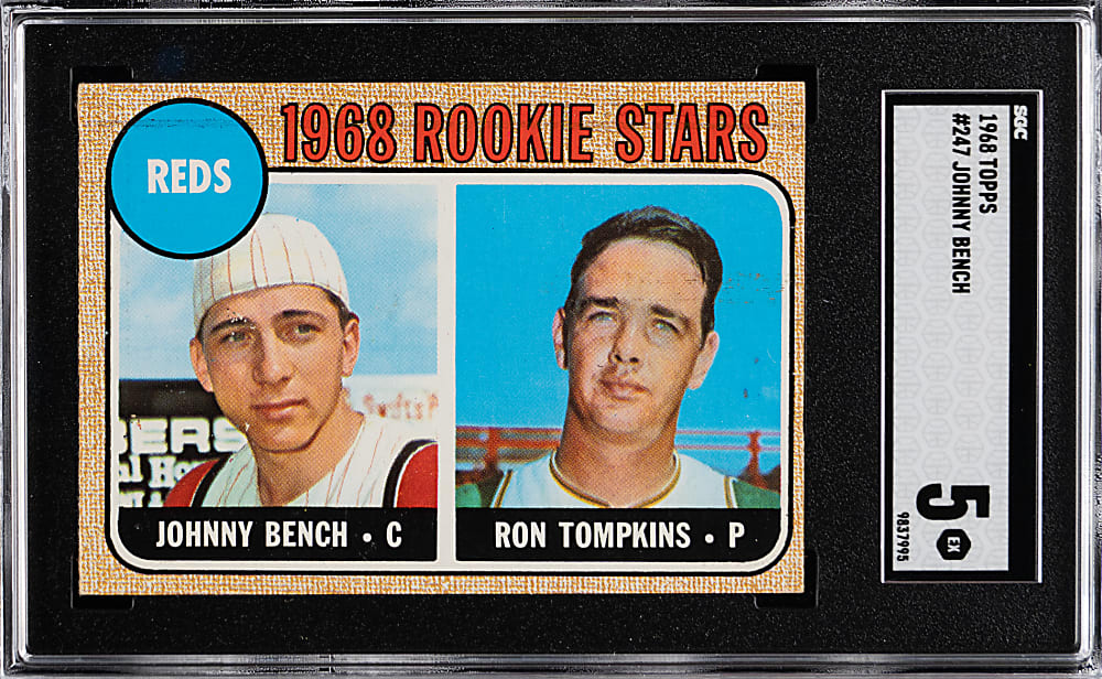 1968 Topps #247 Johnny Bench Rookie SGC EX 5