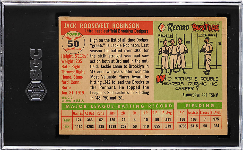 1955 Topps #50 Jackie Robinson SGC EX 5