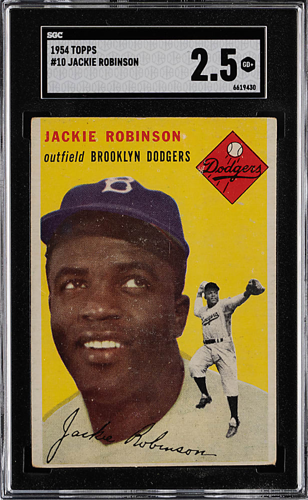 1954 Topps #10 Jackie Robinson SGC GOOD+ 2.5