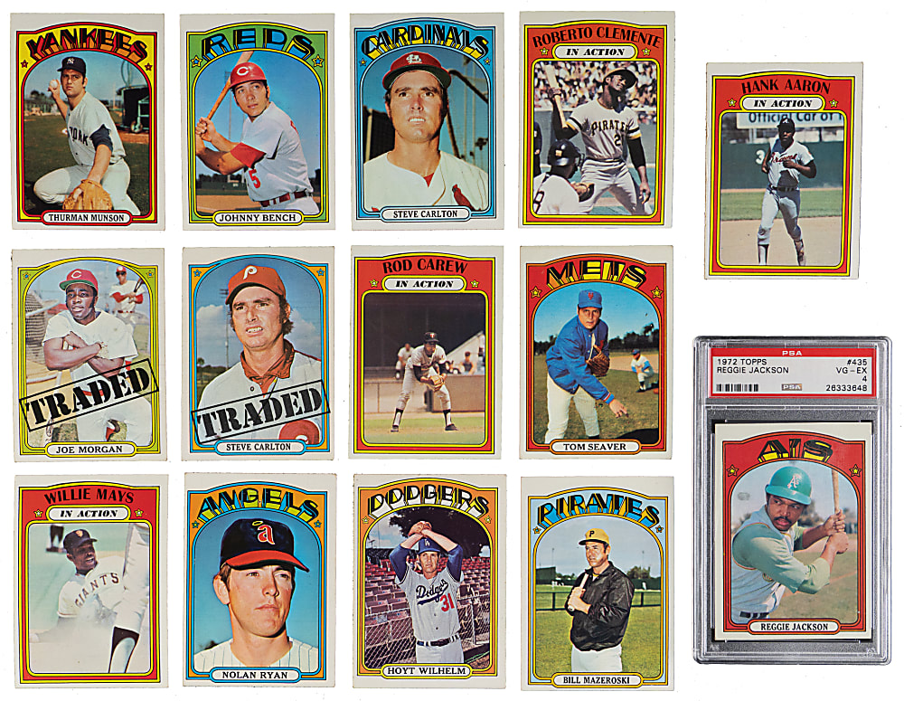 1972 Topps Complete Set (787) with (5) Graded Stars & One Variation