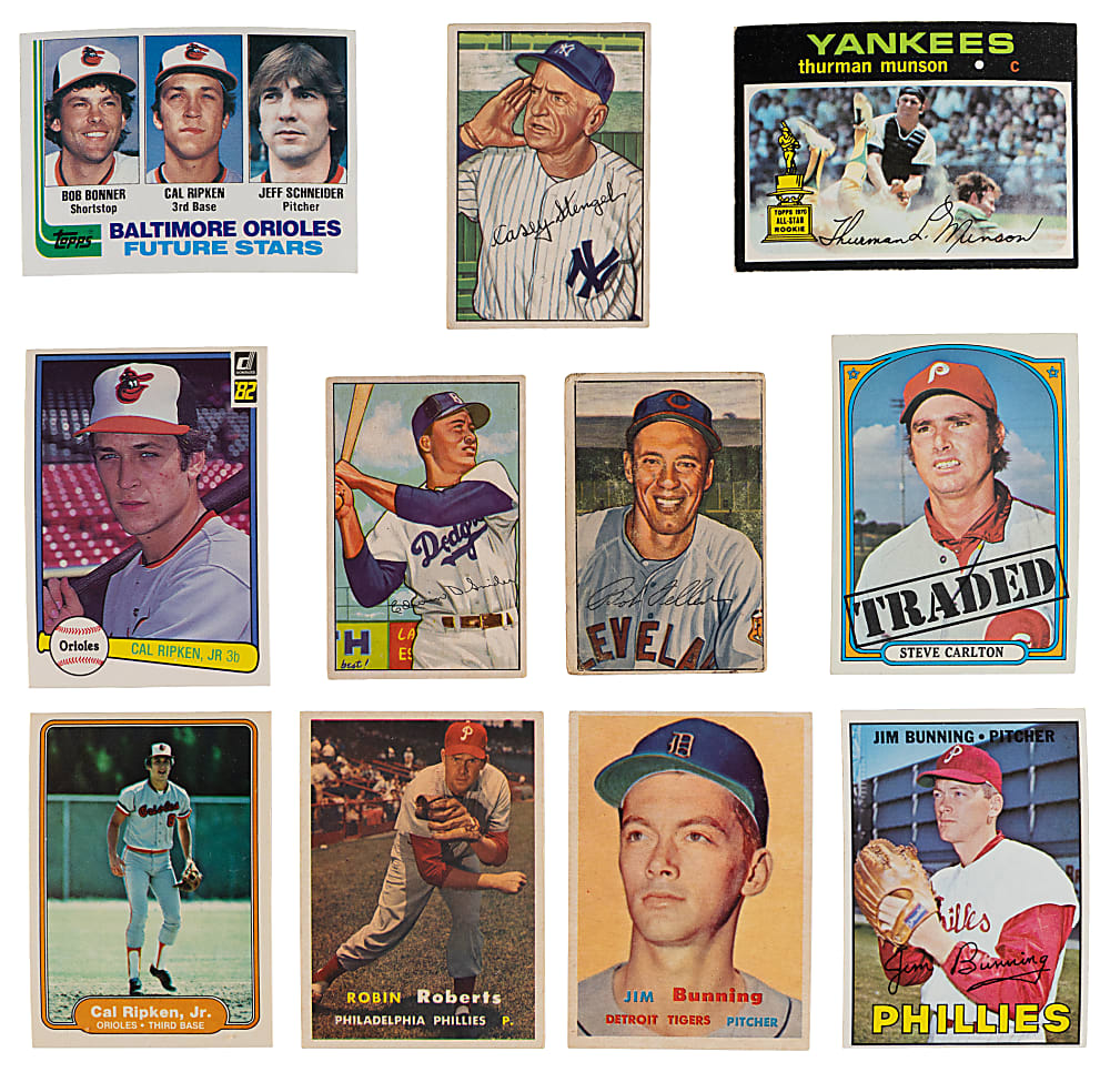 1941-1995 Mostly Baseball Hall of Fame & Star Collection (675+) with Several Rookies