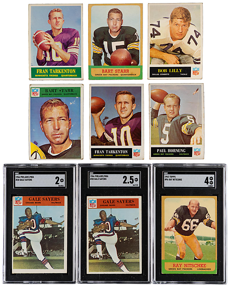 1960-1978 Topps Football Grab Bag (46) with (34) Hall of Famers & (3) SGC Graded