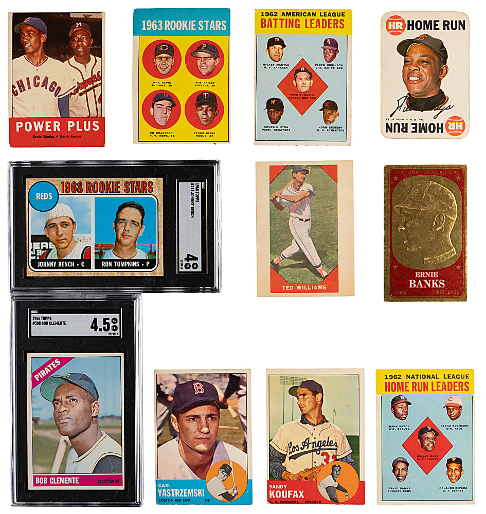 1959-1968 Topps & Fleer Shoebox Collection (255) with (40+) Hall of Famers Including 1968 Topps Johnny Bench Rookie