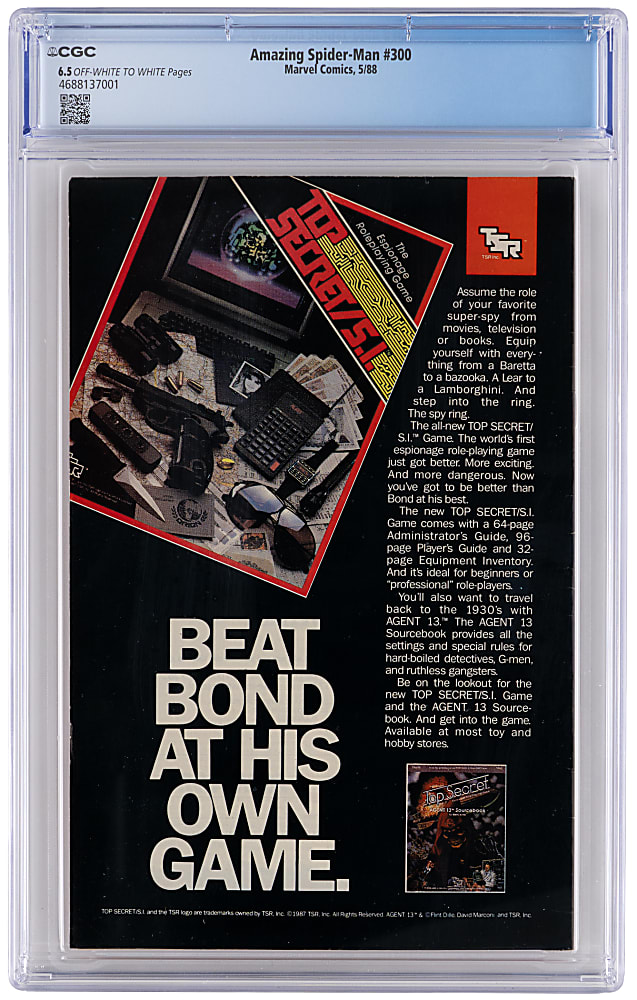 1988 Marvel Amazing Spider-Man #300 First Full Appearance of Venom - CGC 6.5