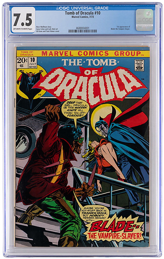 1973 Marvel Tomb of Dracula #10 First Appearance of Blade the Vampire Slayer - CGC 7.5
