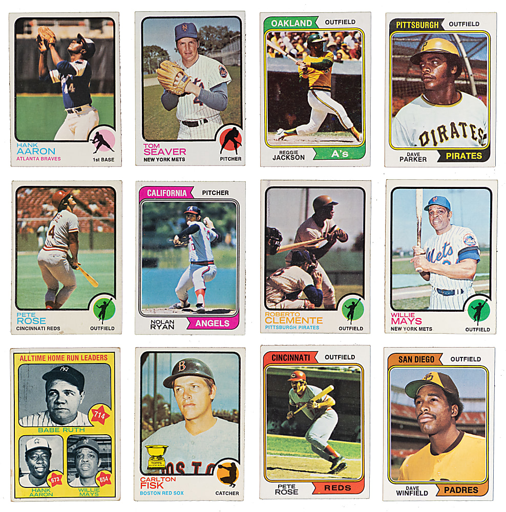 1973 & 1974 Topps Near Complete Set Pair Plus Traded & Team Checklists (1,378 Total Cards)