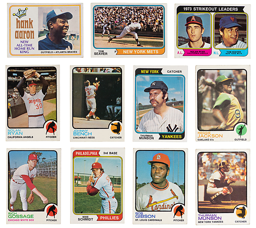 1973 & 1974 Topps Near Complete Set Pair Plus Traded & Team Checklists (1,378 Total Cards)