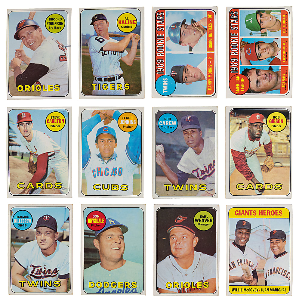 1969 Topps Singles Collection (900+) with (70+) Hall of Famers Including Nolan Ryan