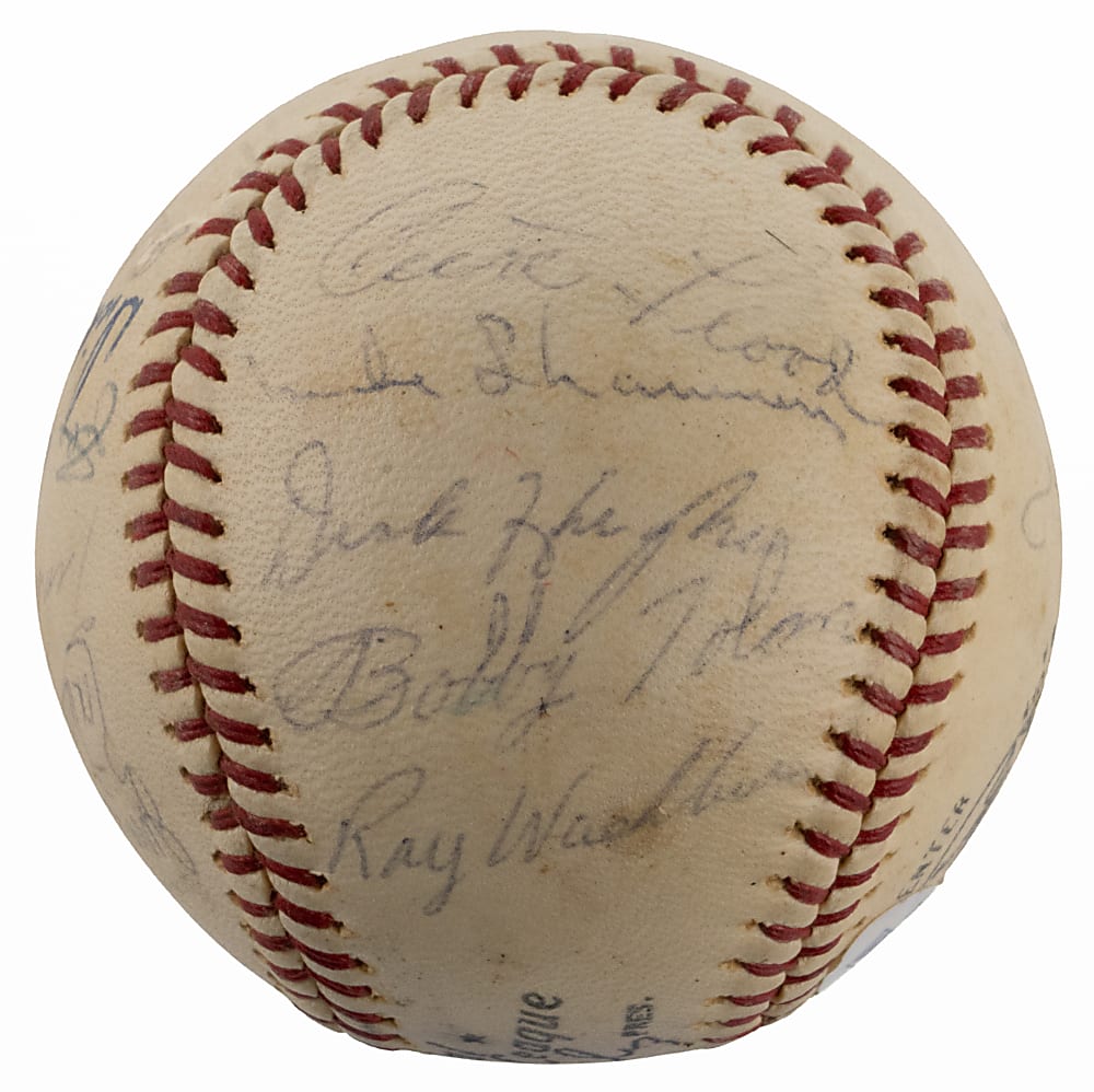 1967-1968 St. Louis Cardinals Team-Signed ONL/Giles Baseball with (18) Signatures Plus Full PSA LOA