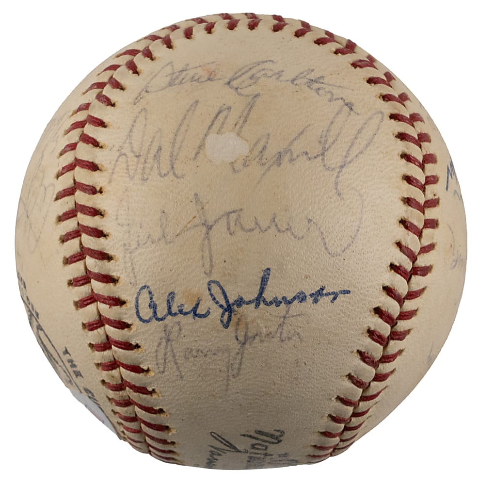 1967-1968 St. Louis Cardinals Team-Signed ONL/Giles Baseball with (18) Signatures Plus Full PSA LOA