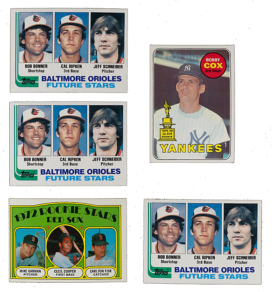 1962-1989 Hall of Fame Rookie Collection (13) with Brock, R. Jackson & 1982 Topps Traded #98T Cal Ripken Jr.