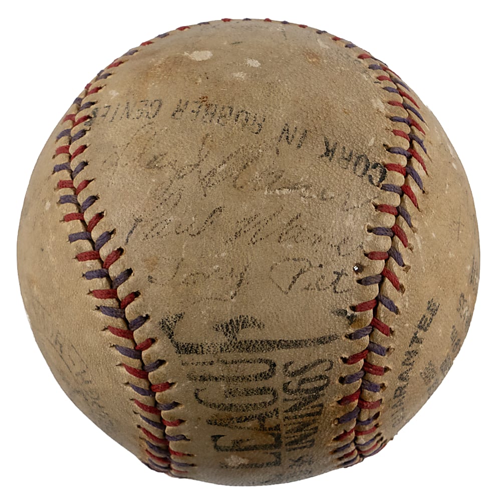 1933 Pittsburgh Pirates Team-Signed Official League Baseball with (12) Signatures Including Honus Wagner & Waner Brothers with Full JSA LOA
