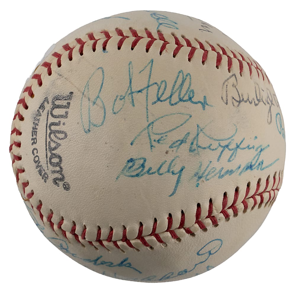 Circa 1970s Hall of Famer/Star Multi-Signed baseball with (13) Including HOF President Paul Kerr – JSA LOA