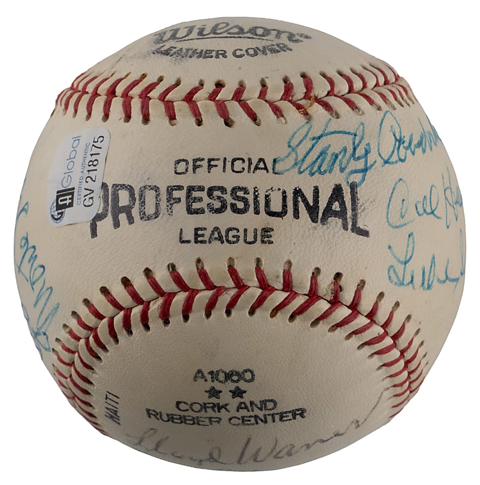 Circa 1970s Hall of Famer/Star Multi-Signed baseball with (13) Including HOF President Paul Kerr – JSA LOA