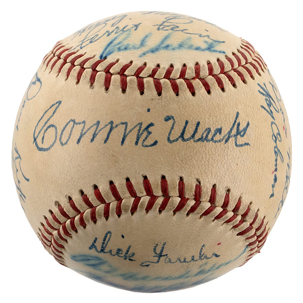 1948 Philadelphia Athletics Team-Signed OAL/Harridge Baseball with (21) Signatures Plus Full JSA LOA