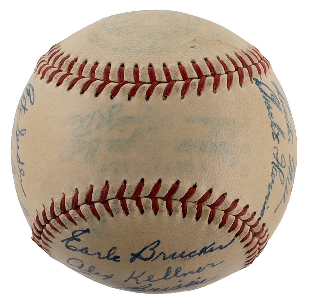 1948 Philadelphia Athletics Team-Signed OAL/Harridge Baseball with (21) Signatures Plus Full JSA LOA