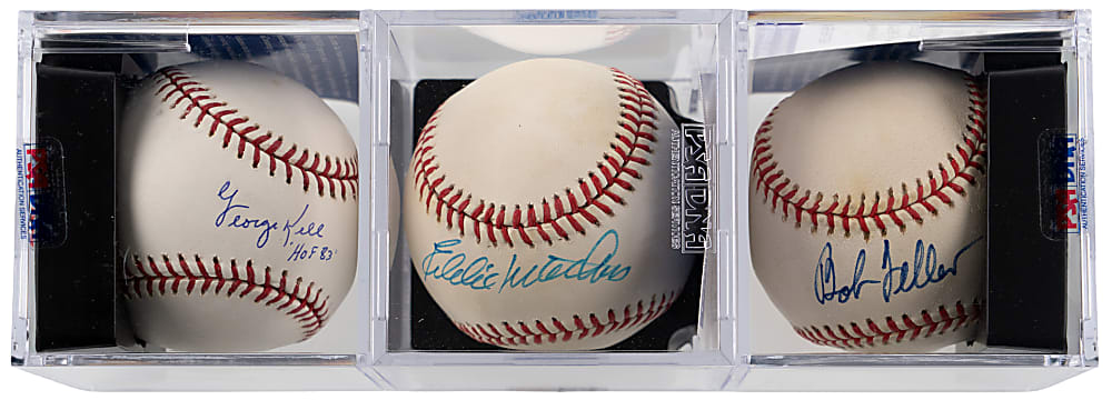 Single-Signed Hall of Fame Baseballs Collection (10) Including Ted Williams Plus (3) PSA Graded - All Individually Certified