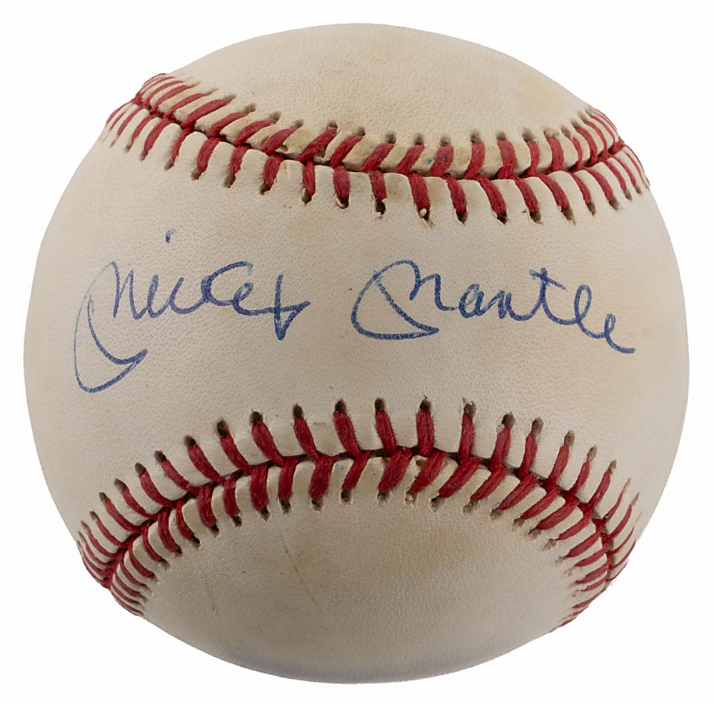 Mickey Mantle Single-Signed OAL/Brown Baseball - Full JSA LOA