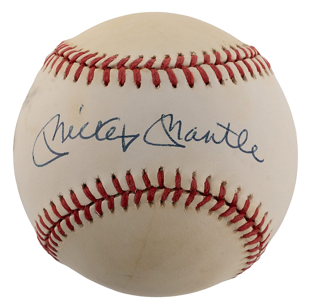 Mickey Mantle Single-Signed OAL/Brown Baseball - Full JSA LOA