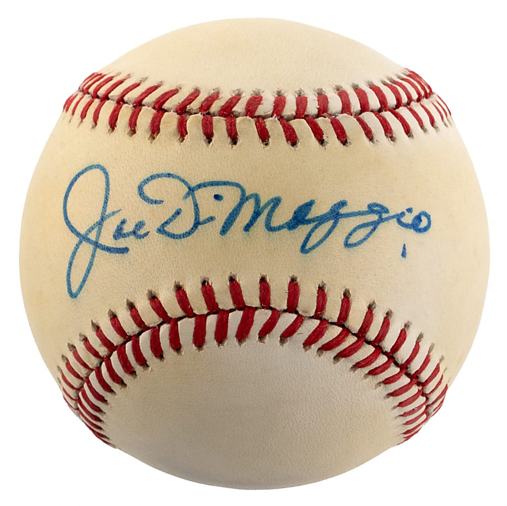 Joe DiMaggio Single-Signed OAL/Brown Baseball with Full JSA LOA