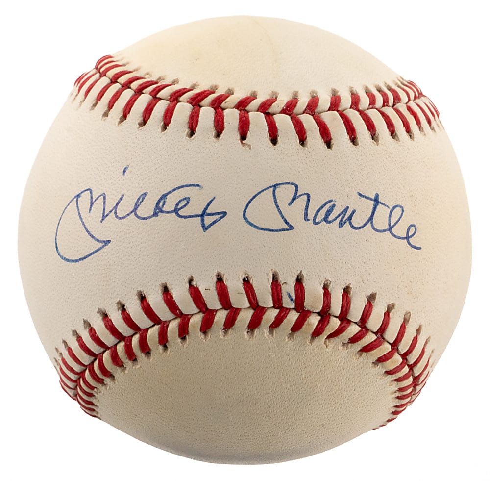 Mickey Mantle Single-Signed OAL/Brown Baseball - Full JSA LOA