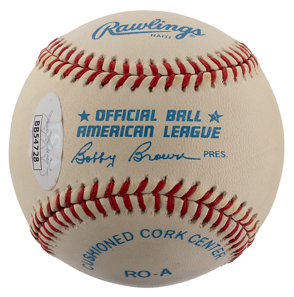 Mickey Mantle Single-Signed OAL/Brown Baseball - Full JSA LOA