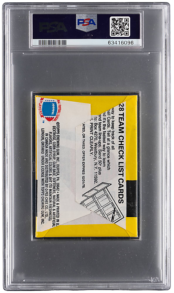 1976 Topps Football Unopened Wax Pack PSA MINT 9