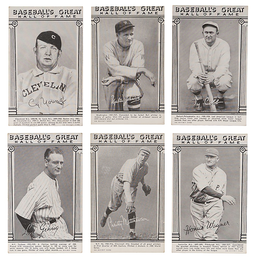 1948 Baseball's Great Hall of Fame Exhibits Near Complete Set (31/33)