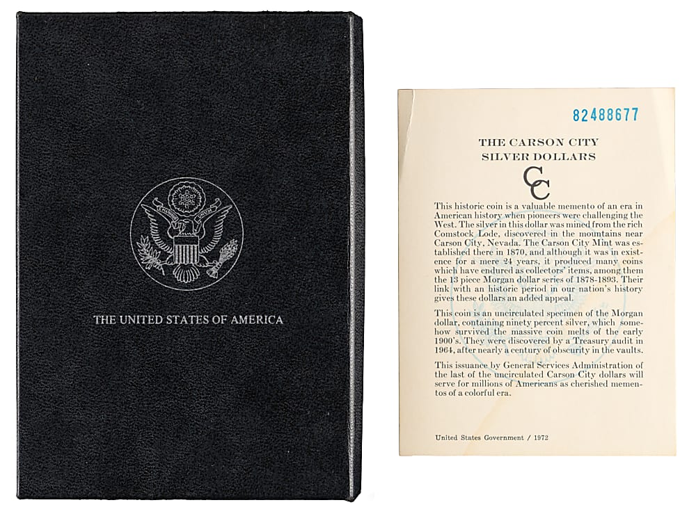 1882-CC GSA Morgan Silver Dollar with Black Box & COA