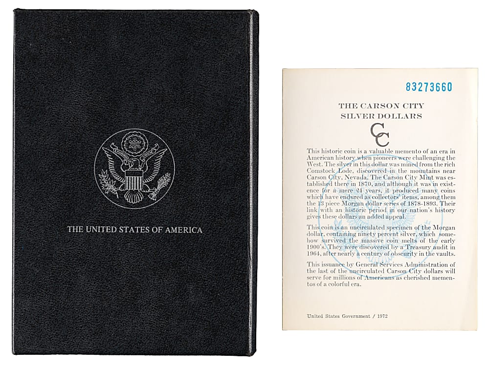 1883-CC GSA Morgan Silver Dollar with Black Box & COA