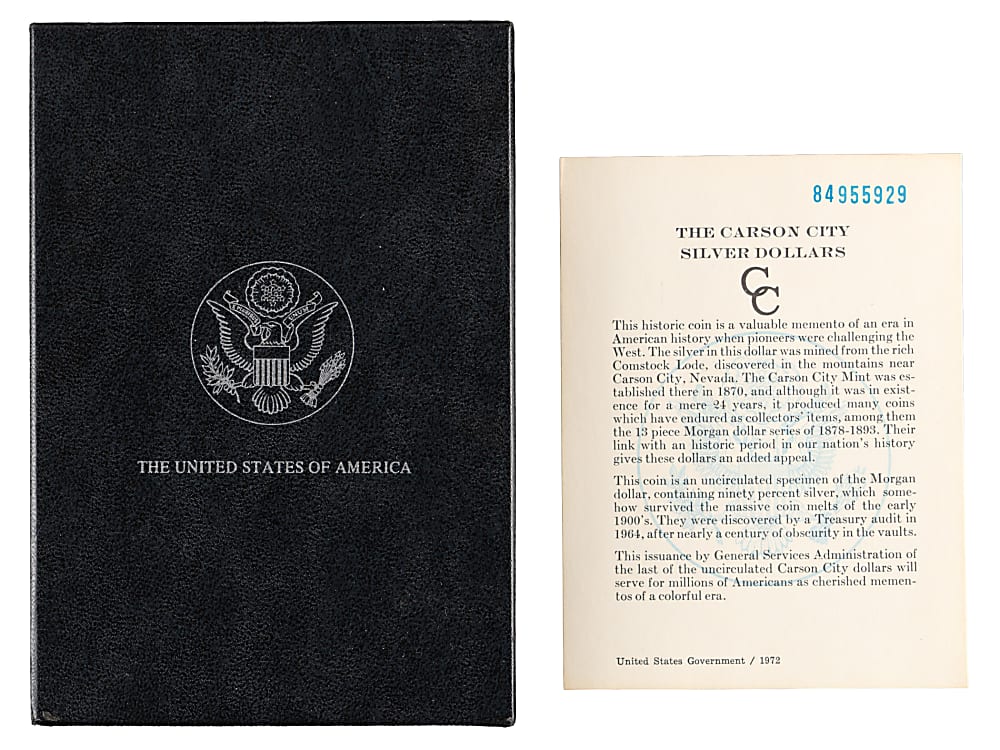 1884-CC GSA Morgan Silver Dollar with Black Box & COA