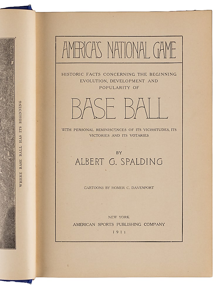 1911 "America's National Game" by A. G. Spalding