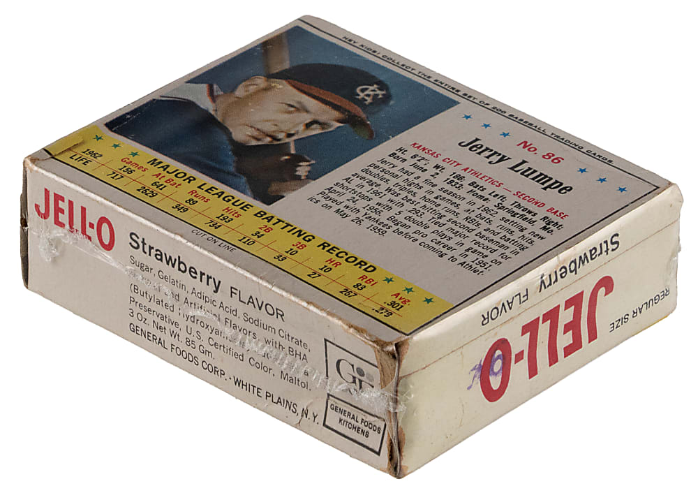 1963 Jell-O Complete Box with #86 Jerry Lumpe