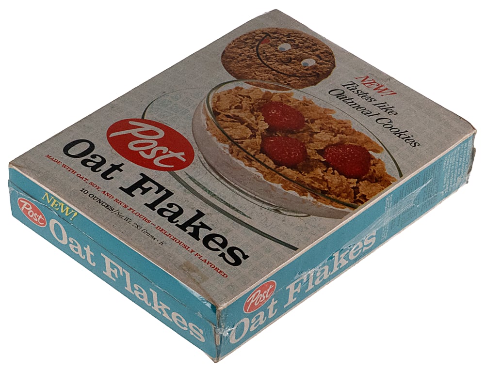 1962 Post Cereal Oat Flakes Complete Box (6 Cards) Including #6 Roger Maris & #142 Willie Mays